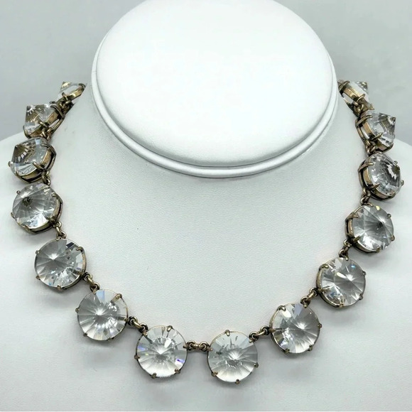 J. Crew Jumbo Rivoli Crystal Necklace - Picture 1 of 4